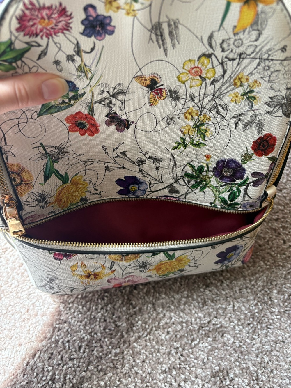 Floral Print Mini Backpack & Wallet Set - Picture 3 of 8